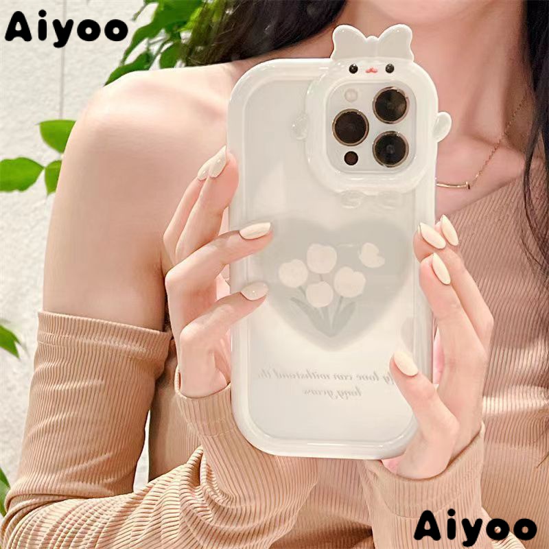 ✅Ốp Điện Thoại Mềm Trong Suốt Chống Sốc In Họa Tiết Hoa Tulip Cho iPhone 11 13 14 / 12promax 7 / 8p