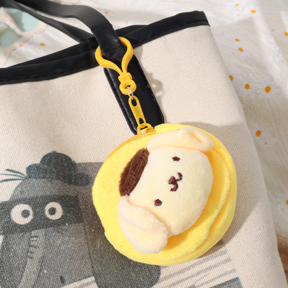 Ví Đựng Tiền Xu Mini Hình Thỏ Melody Cinnamoroll / Hello Kitty Bằng Lông Nhung Dễ Thương Xinh Xắn