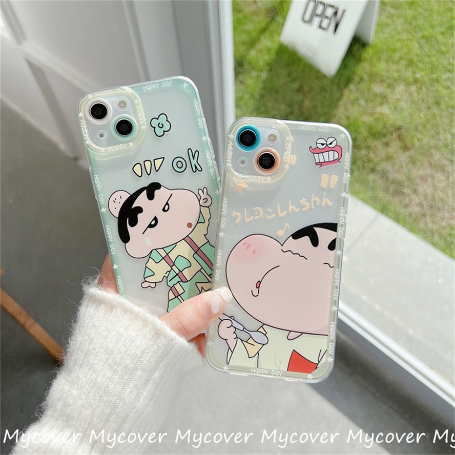 Ốp ĐiệN ThoạI HọA TiếT Shinchan Cho Iphone 11 12 13 14 Pro Max X Xr Xs 8 7 6 Plus SE 2020