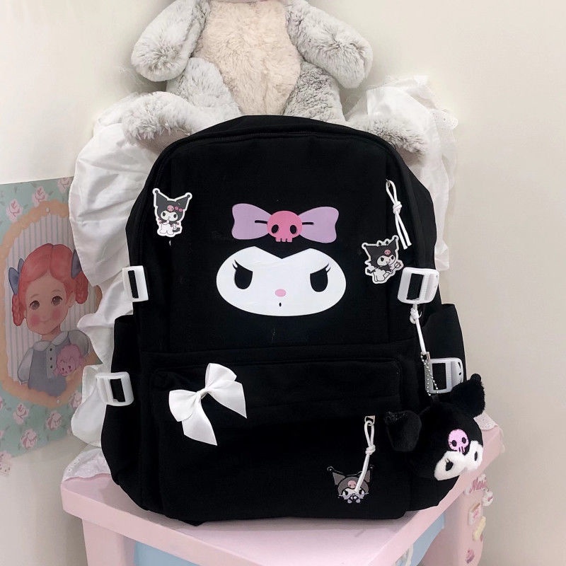 Ba Lô Đi Học / Du Lịch Đựng Máy Tính / Kuromi Sanrio Phong Cách Mới Đơn Giản Dễ Phối Đồ Cho Nữ Sinh Trung Học