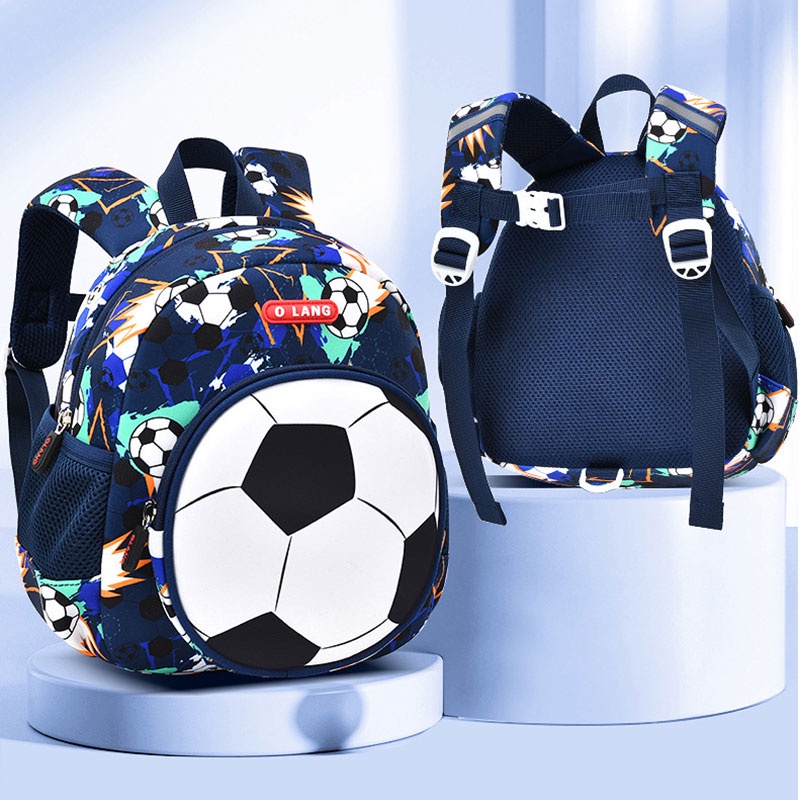 SUPER KIDS Ba Lô Siêu Nhẹ Và Nhẹ Hình Quả Bóng Đá Mới Cho Trẻ Mẫu Giáo