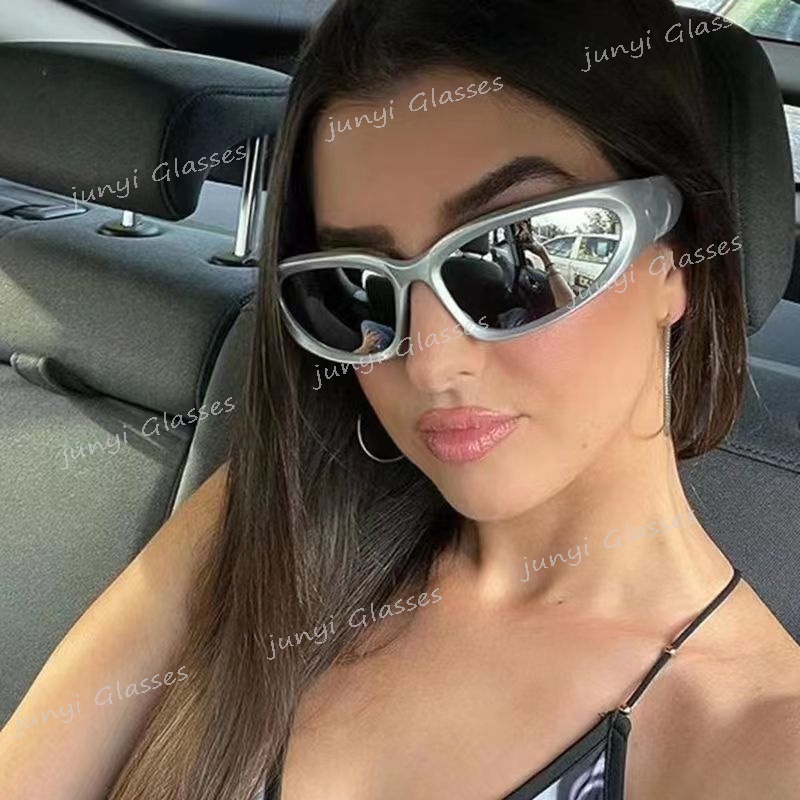 Kính Mát Vuông Nhiều Màu Sắc Phong Cách Punk Thể Thao Cho Nam Và Nữ Y2K