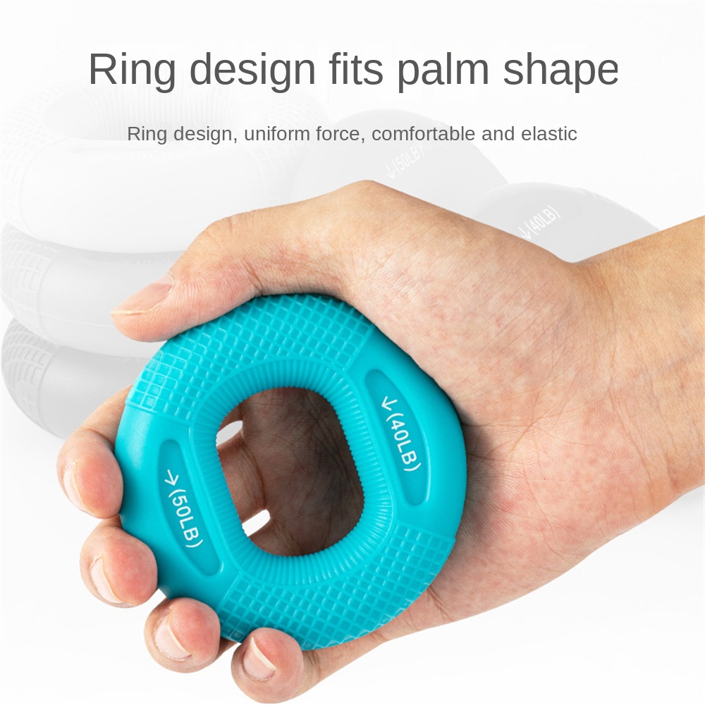 Trong kho 20-80lb Grip Silicone Grip Ring Đàn ông sức mạnh tay Thiết bị luyện ngón tay Cánh tay đào tạo cơ bắp Grip Ball Bán buôn cá tuyết xuyên biên giới