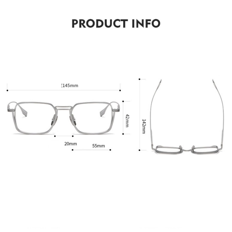 Gọng Kính Vuông Bản Rộng Cho Nam