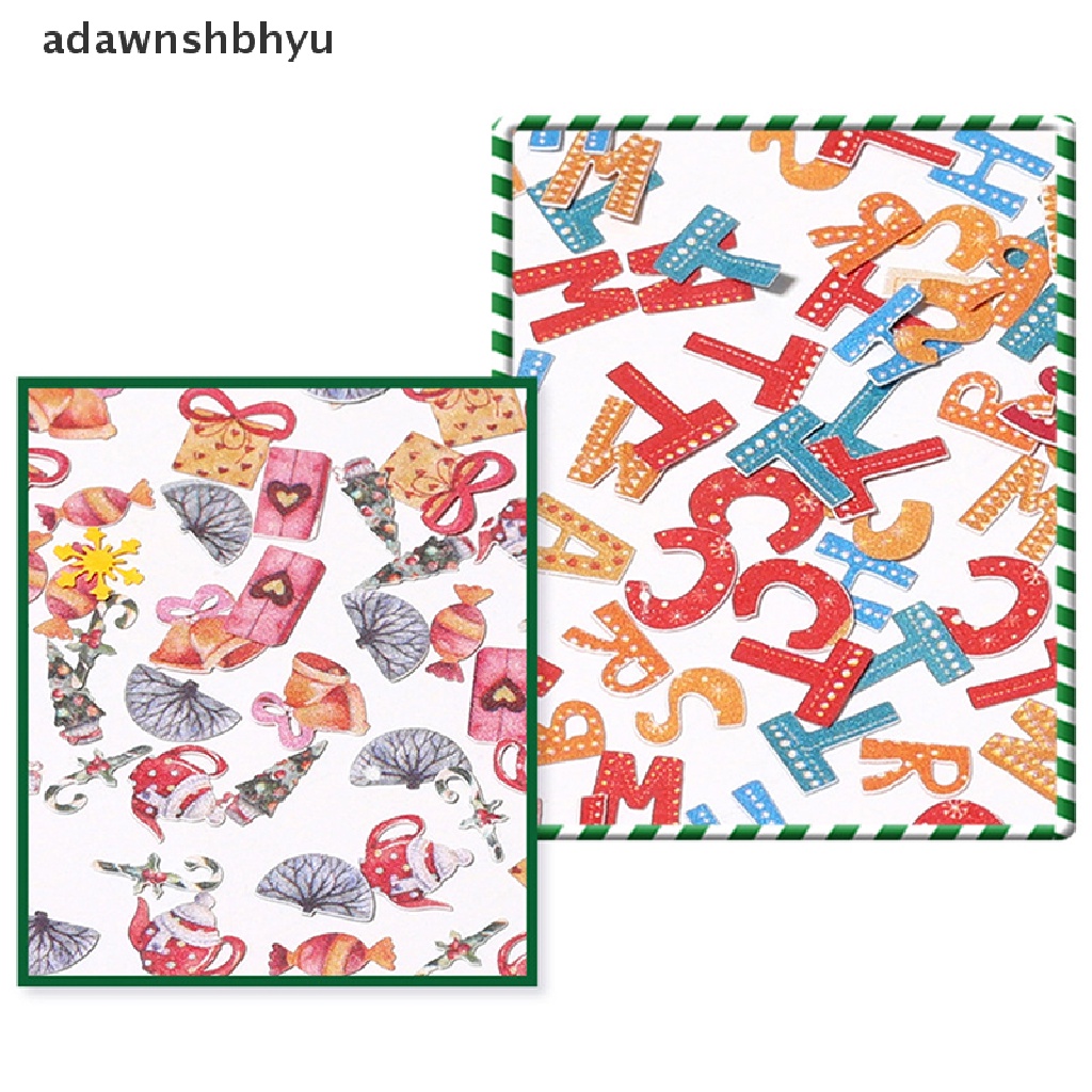 Hộp 50 Miếng Bột Gỗ Hình Ông Già Noel Tuần Lộc / Bông Tuyết / Tuần Lộc Dùng Trang Trí Móng Tay Nghệ Thuật DIY