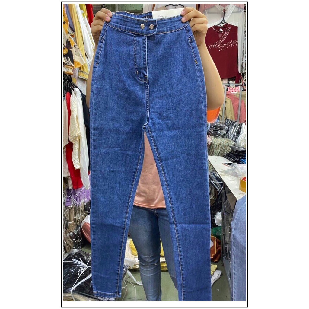 Quần Jeans 2 khuy ngang dáng ôm