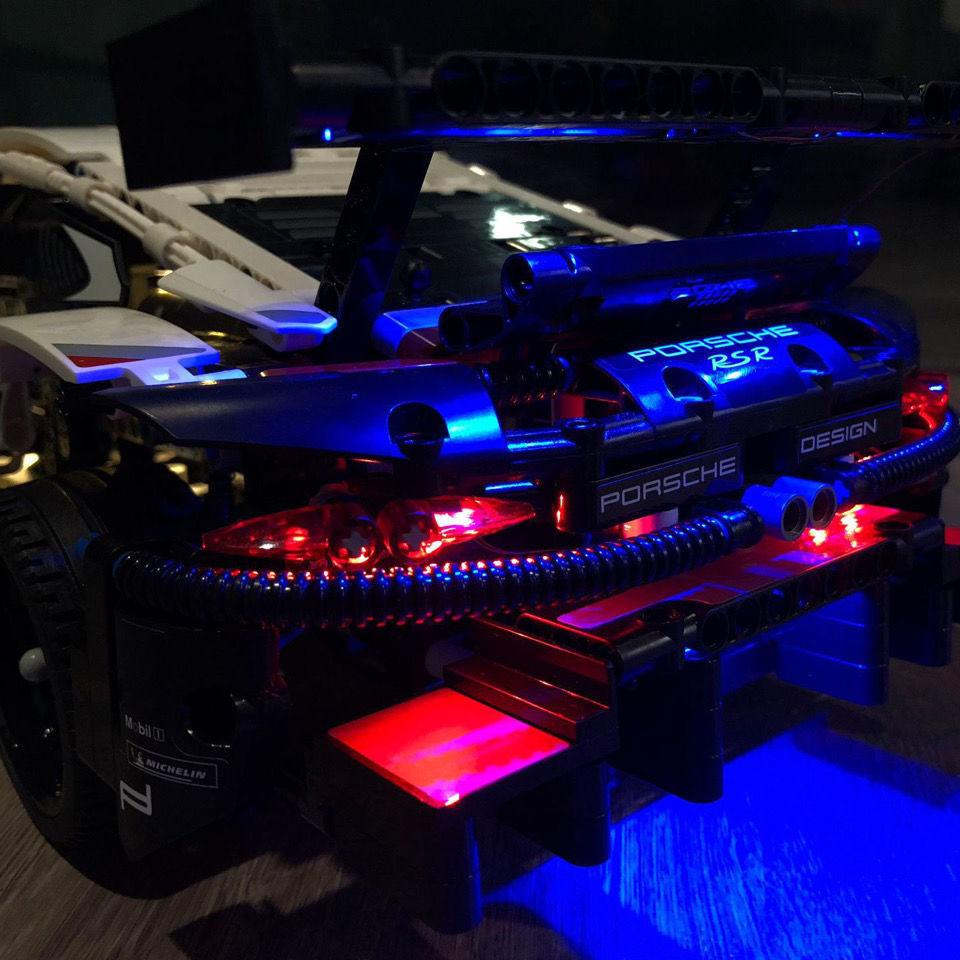 Tương thích Lego lắp ráp Porsche 911RSR mô hình xe điều khiển từ xa quà tặng bé trai khối xây dựng đồ chơi