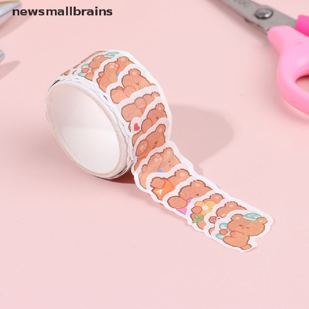 Cuộn 100 Băng Dính Washi Hình Thú Hoạt Hình Dễ Thương