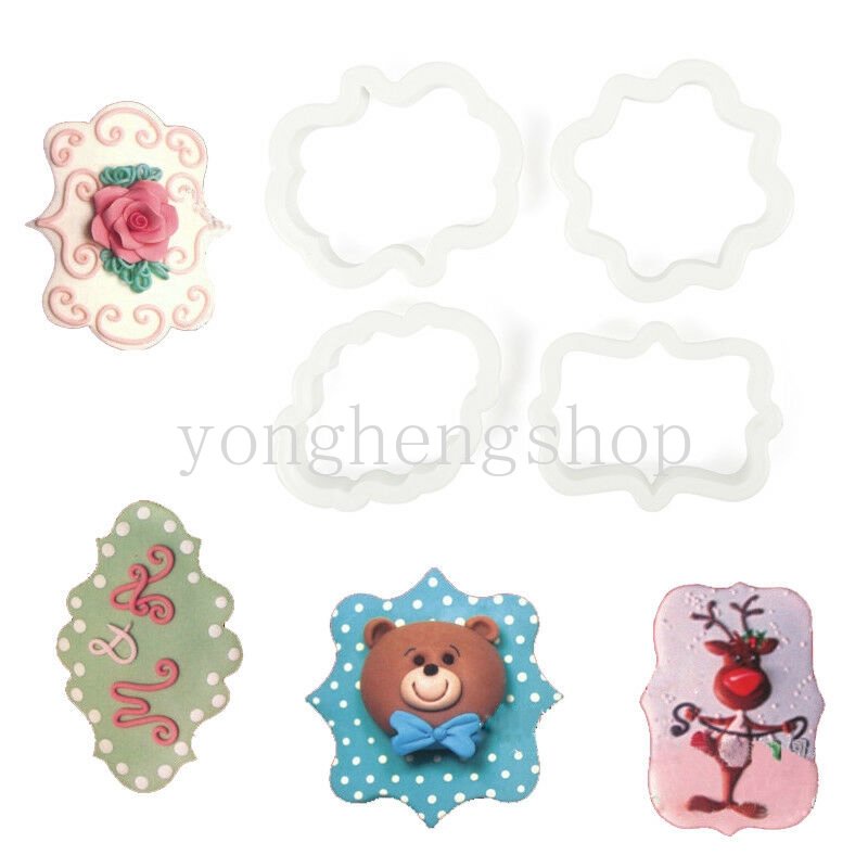 Set 4 Khuôn Làm Bánh Quy / Kẹo Mềm / Sô Cô La Kiểu Dáng Cổ Điển