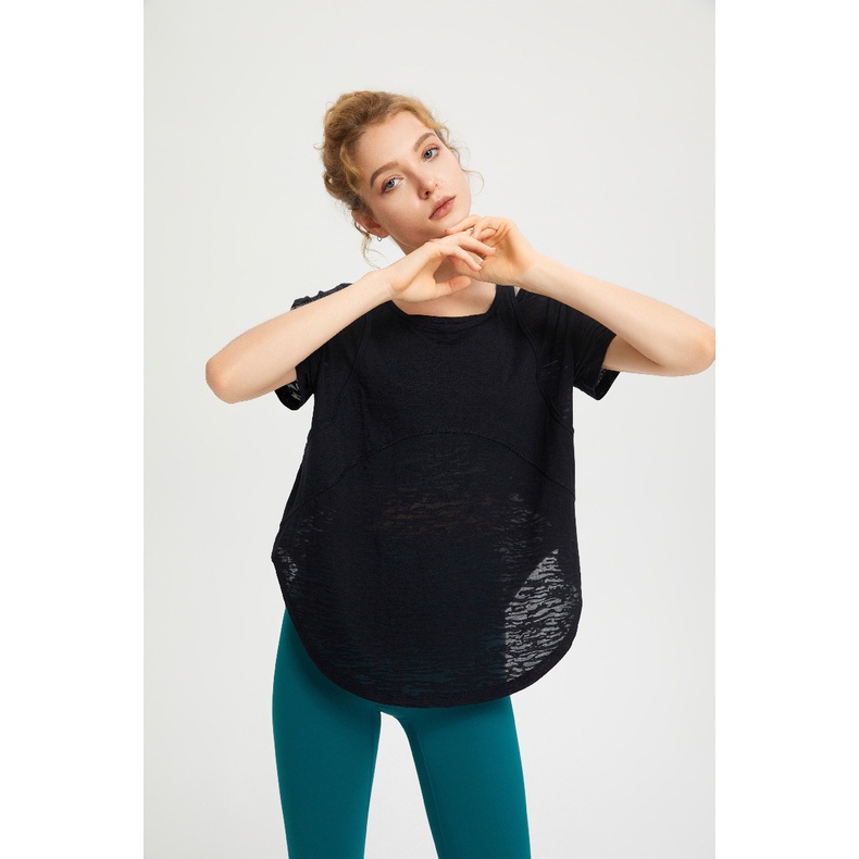 Áo Thun Thể Thao Tay Ngắn Dáng Rộng Nhanh Khô Thoáng Khí Thời Trang Cho Nữ