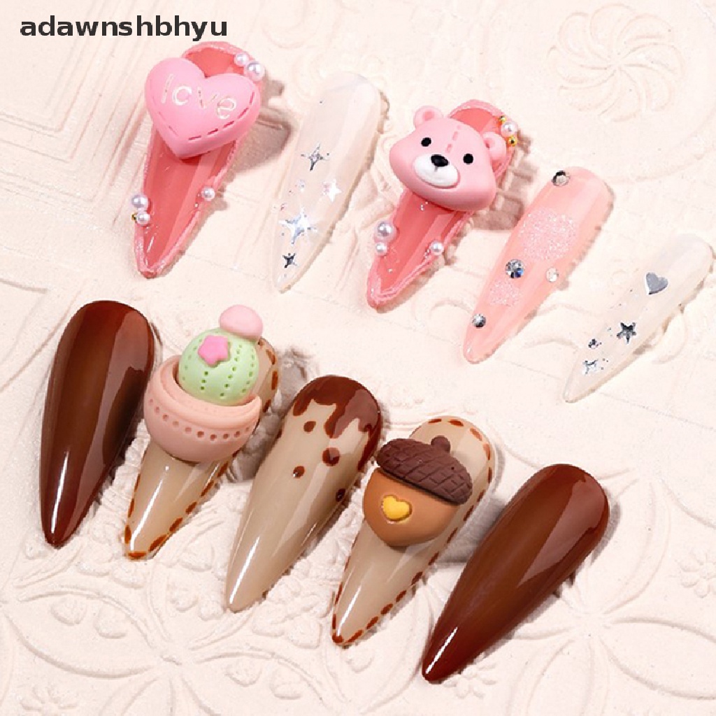 Hộp Nhựa Resin 6 Ngăn Hình Thỏ Hoạt Hình Trang Trí Móng Tay