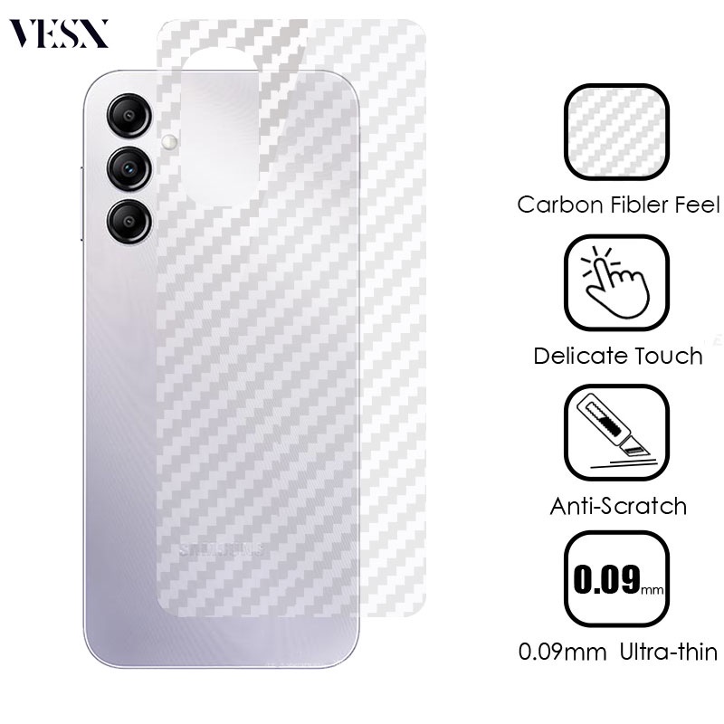 Miếng dán mặt lưng cacbon chống vân tay Cho Samsung ss Galaxy S23 FE A05 A05s A04 A04s A04e A14 A24 A34 A54 A74 A03 A03s A13 A23 A33 A53 A73 M14 5G 4G 2023
