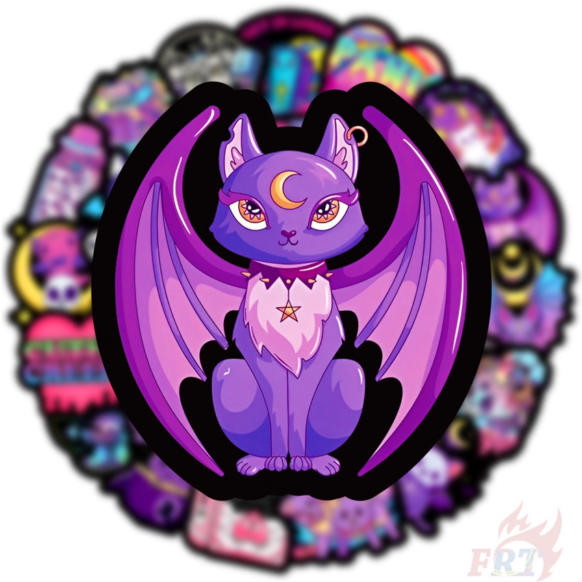 ❉ Vòng Cổ Màu Tối Phong Cách Gothic Cổ Điển Set 03 Sticker Dán Trang Trí Hình Kinh Dị Nghệ Thuật Series 03 ❉ Bộ 50 Sticker Chống Thấm Nước Họa Tiết Doodle Hợp Thời Trang