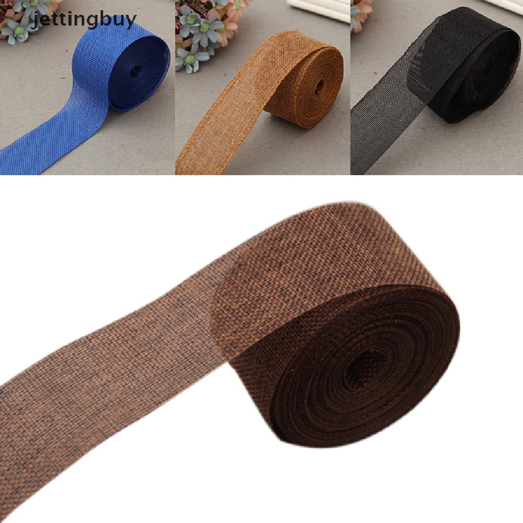 Cuộn Ruy Băng Bằng Vải Đay Tự Nhiên 5cm * 10m Trang Trí Tiệc Cưới DIY