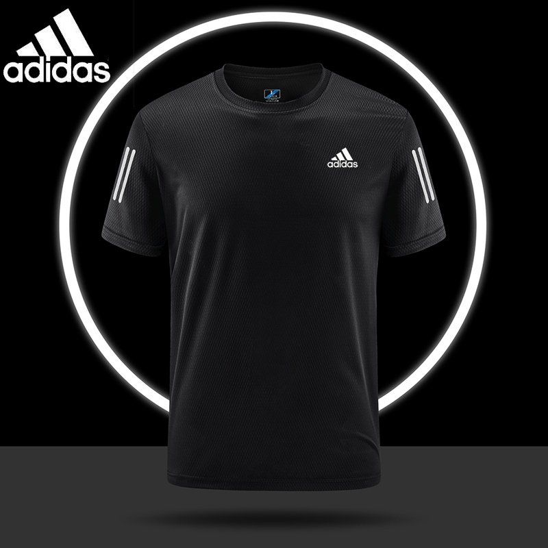 Adidas Áo Thun Thể Thao Ngắn Tay Thoáng Khí Chất Lượng Dành Cho Nam / Size m-5xl