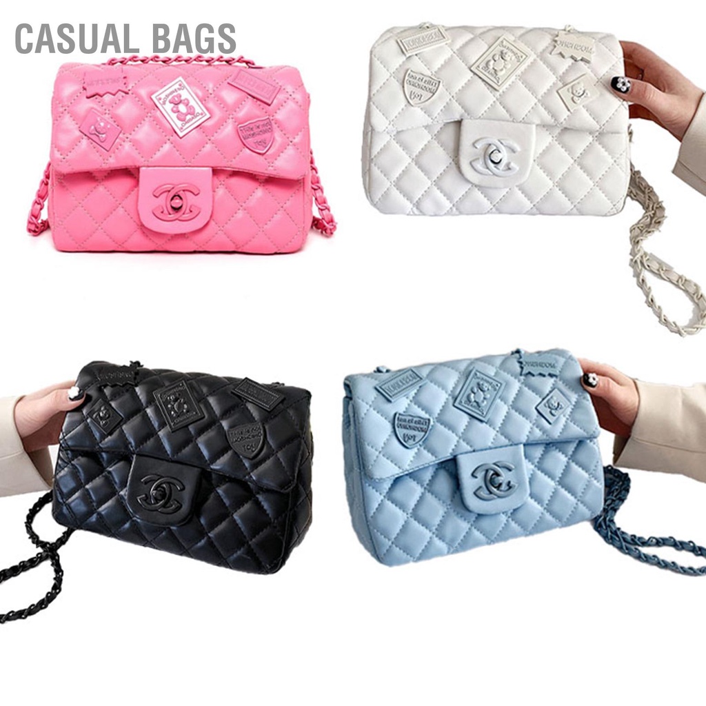 Casual Bags Túi Nữ Da PU Thời Trang Sang Trọng Dây Xích Có Thể Điều Chỉnh Đeo Vai Cho Công Việc Văn Phòng