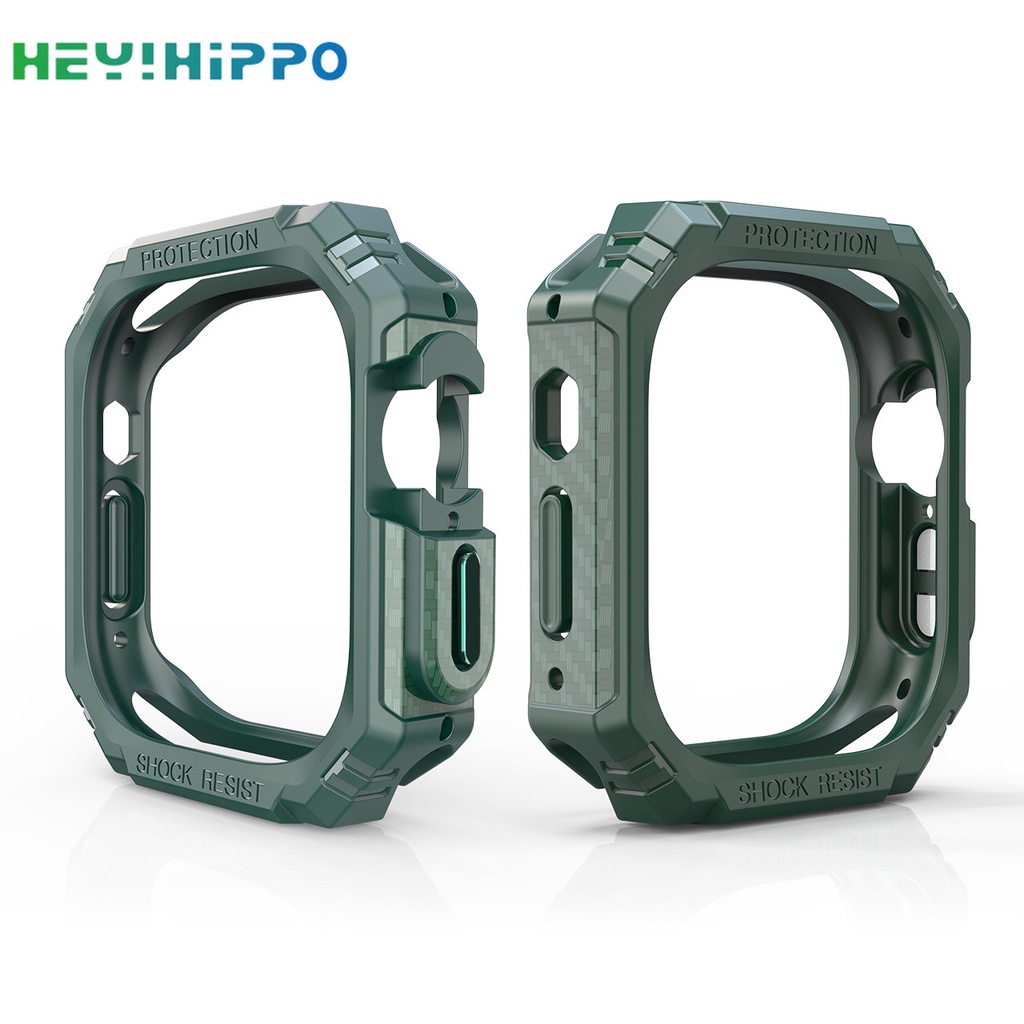 Ốp Bảo Vệ Bằng Tpu Sợi Carbon 49mm Cho iwatch ultra 8 se 7 6 5 4 45mm 41mm 44mm 40mm