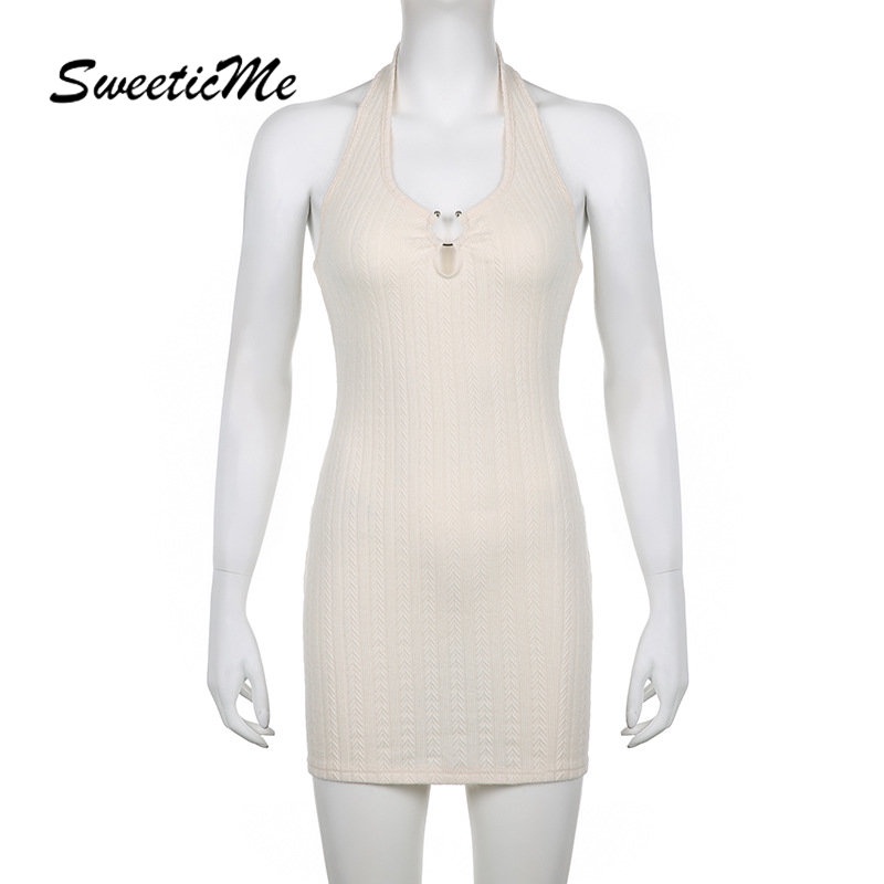 Đầm Hai Dây Hở Lưng Màu Trơn Thời Trang Mới 2023 Dành Cho Bạn Nữ