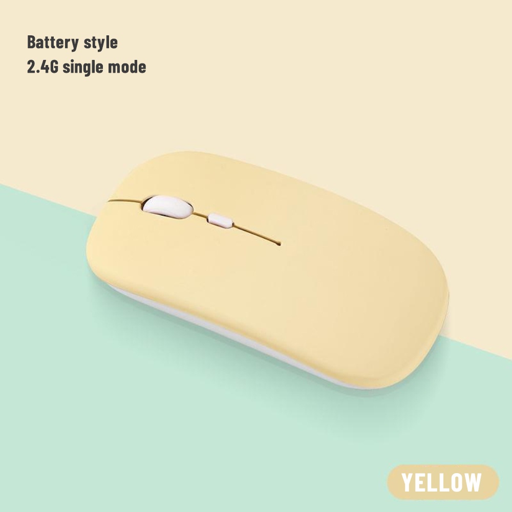 Chuột Không Dây Cho Máy Tính Xách Tay Máy Tính Bảng Không Ồn Chuột Không Dây Màu Macaroon Vùng 2.4G 1600Dpi