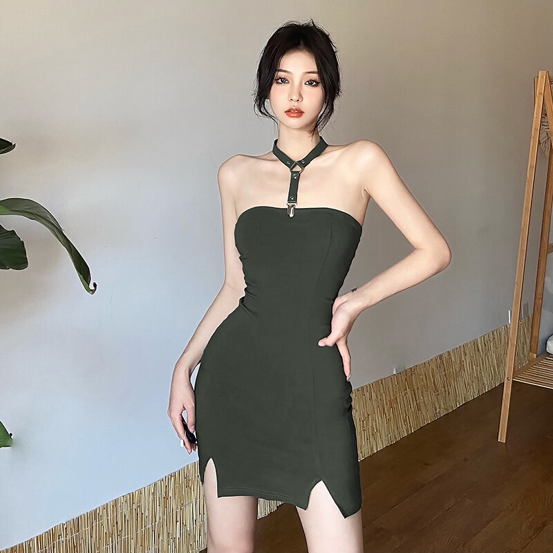 Kliou 2023 Mới  Đầm Dệt Kim Tay Dài Dáng Ôm Phong Cách Đường Phố Trẻ Trung Quyến Rũ Thời Trang Mới 2023 Dành Cho Nữ