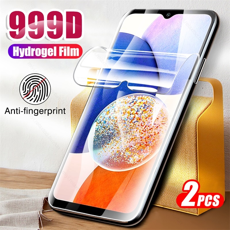 2PCS 999D Curved Front Soft Hydrogel Film for Samsung Galaxy A14 5G A14 14A 2023 SM-A146B 6.6" Screen Protector Films Not Glass