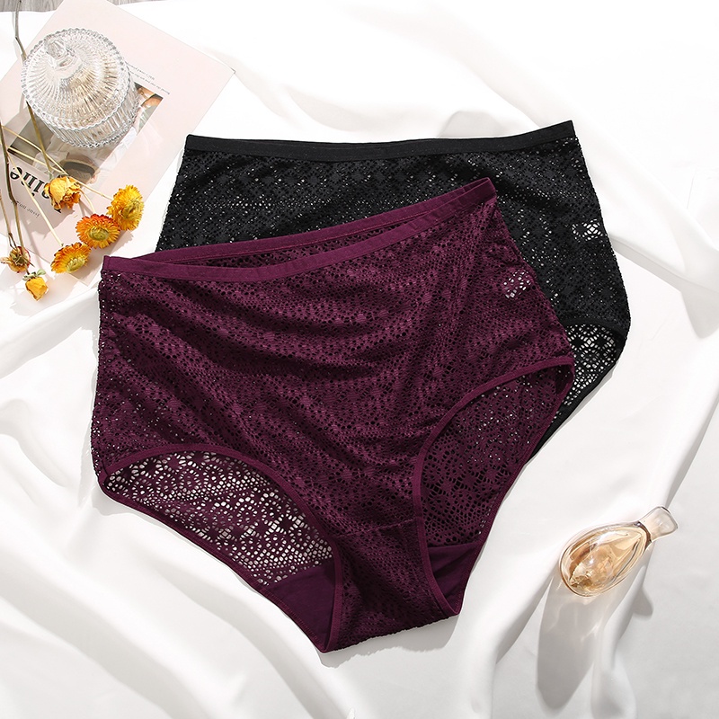 Take Talk 1 Quần Lót Lưng Cao Trong Suốt Co Giãn Thoáng Khí Cỡ Lớn XL-5XL Thời Trang Quyến Rũ Cho Nữ