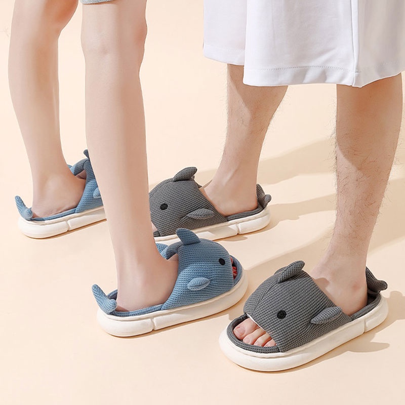 SHANMUSENLIN☘Dép Đi Trong Nhà Đế Dày Chống Trượt Cho Cặp Đôi