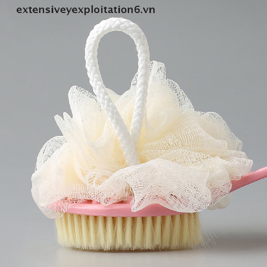 Bàn Chải Chà Lưng Tẩy Tế Bào Chết Toàn Thân Mềm Mại Có Tay Cầm Dài