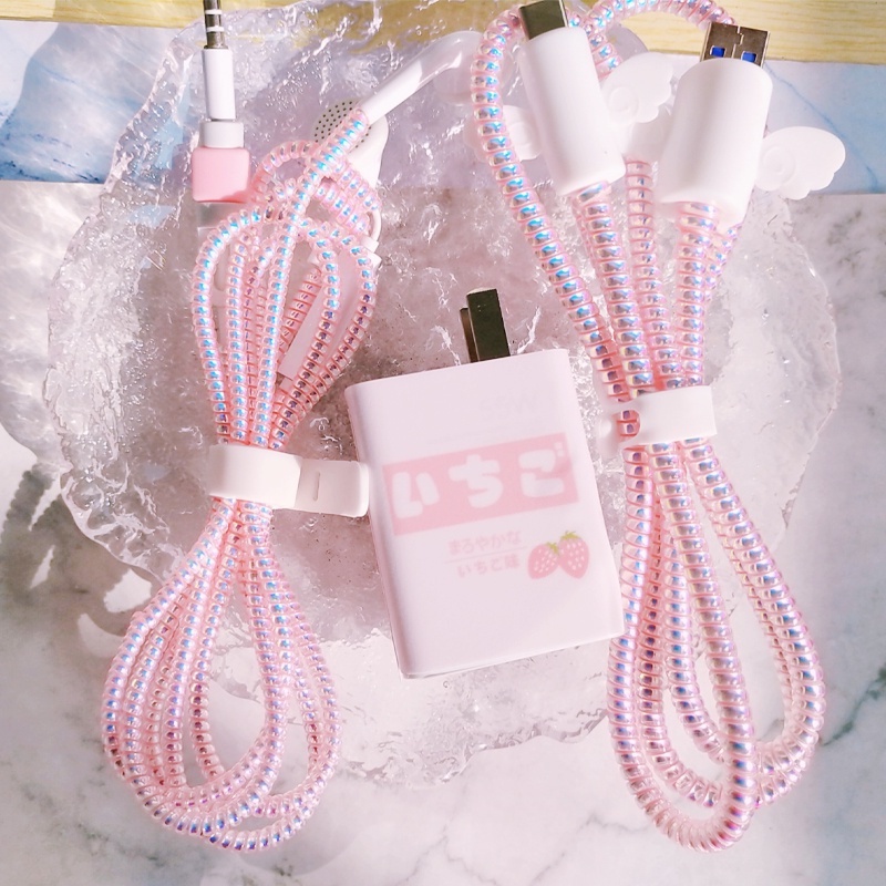 Dây Quấn Bảo Vệ Cáp Sạc USB 1.4M Chống Đứt Tiện Dụng