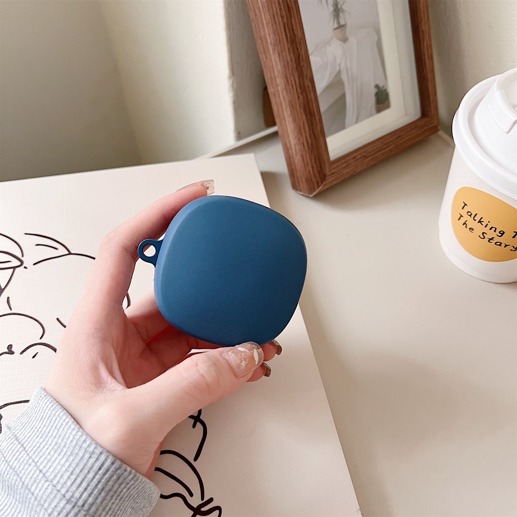 Vỏ Bảo Vệ Hộp Sạc Tai Nghe bluetooth Không Dây Baseus Bowie WM02 plus WM02 + Màu Trơn Kèm Móc Tiện Dụng