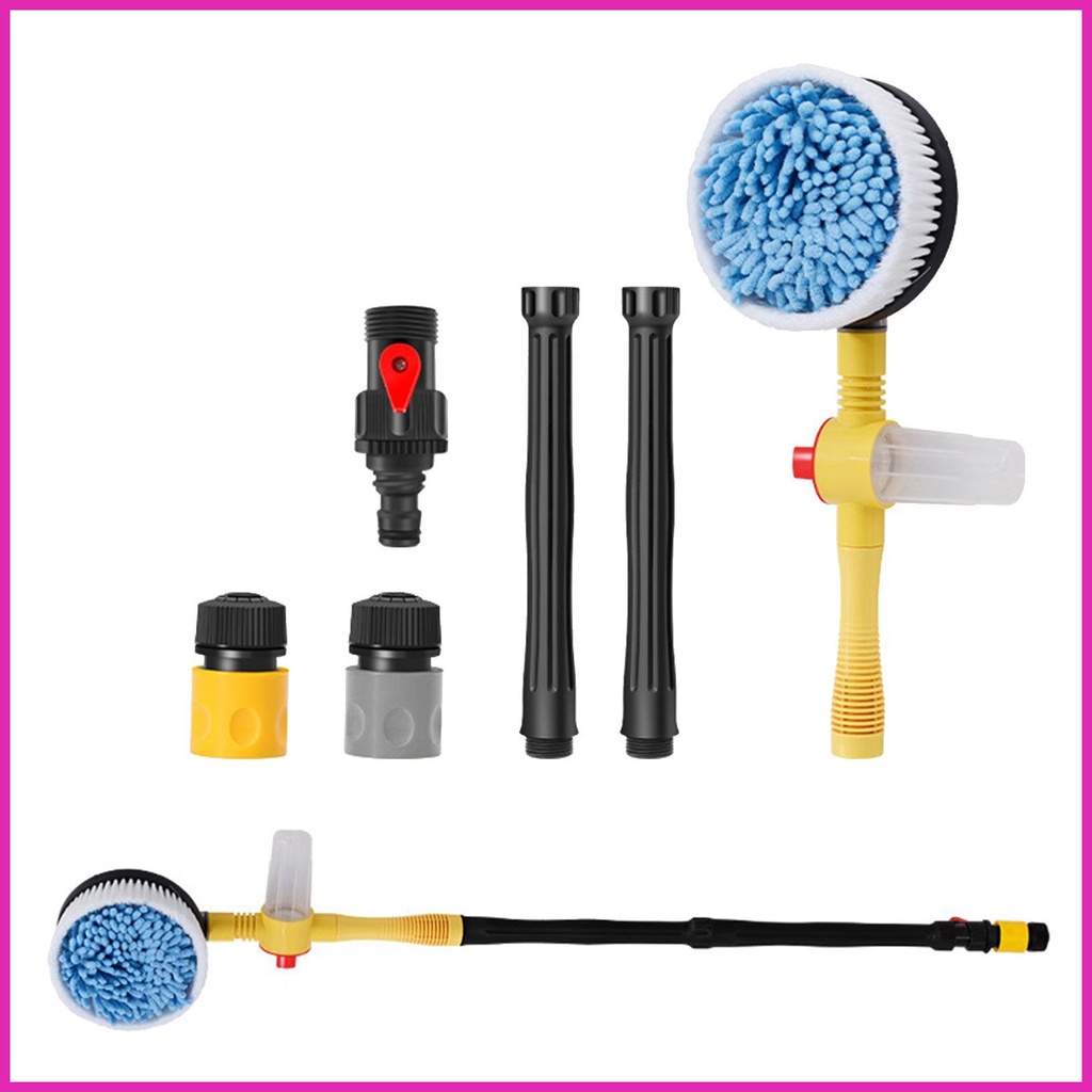 Bộ Cây Lau Nhà Xoay Tự Động Kèm Bình Đựng Xà Phòng Rửa Xe Hơi