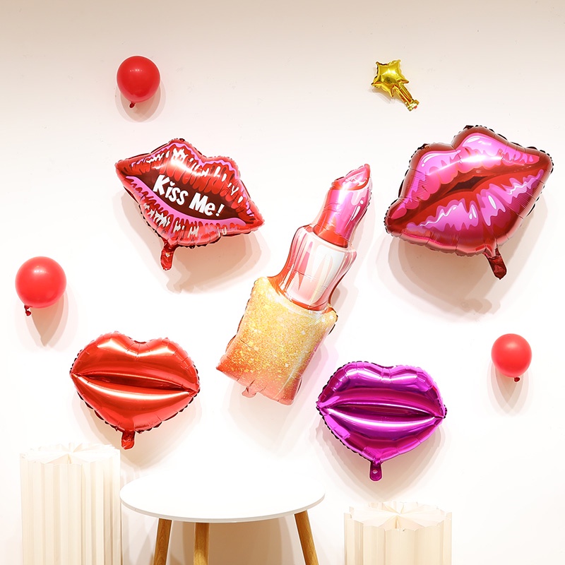 Bong Bóng Lá Nhôm Hình Đôi Môi 18 inch Dùng Trang Trí Tiệc Sinh Nhật / Tiệc Cưới