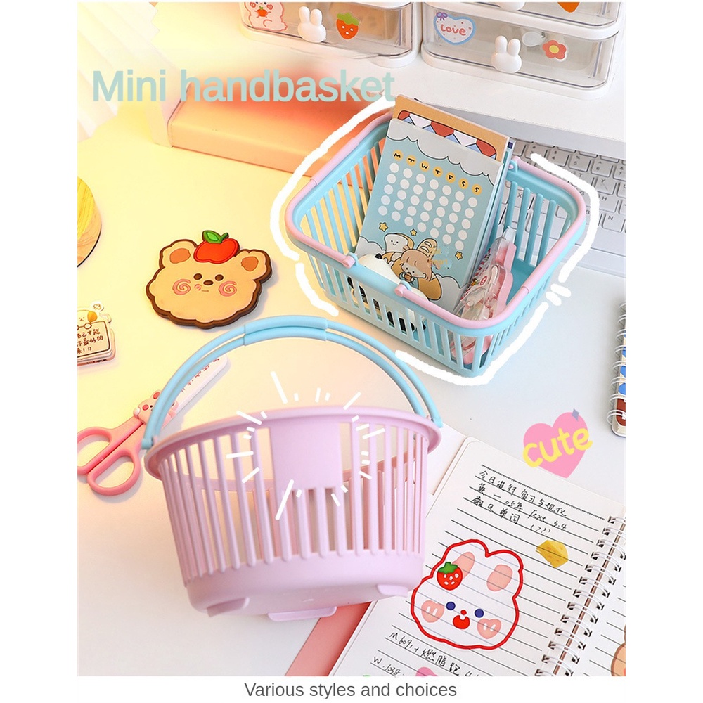 Giỏ Cầm Tay Mini Giỏ Mua Sắm Đồ Chơi Giỏ Cầm Tay Mua Sắm Siêu Thị Dễ Thương Mô Hình Nhà Búp Bê Giỏ Đựng Đồ Phòng Tắm Học Sinh