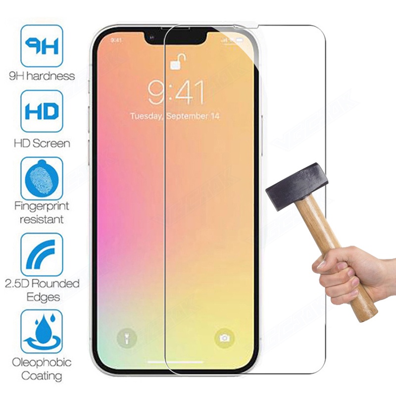 Phim bảo vệ phim cường lực 9H HD iPhone Tương thích cho iPhone 15 14 13 12 11 Pro Max XR XS 7 8 Plus