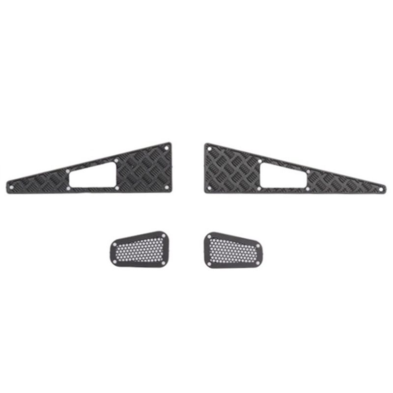 Tấm Lưới Tản Nhiệt Màu Đen Bằng Thép Không Gỉ Gắn Mui Xe Hơi Điều Khiển Từ Xa Traxxas TRX4M Defender 1 / 18