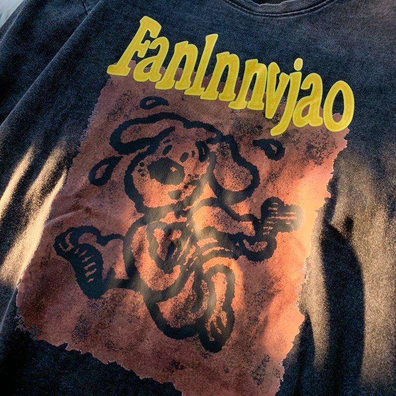 NRVP Áo Thun 100% Cotton Tay Ngắn Dáng Rộng In Họa Tiết Độc Đáo Phong Cách Hàn Quốc Thời Trang Cho Nam Và Nữ