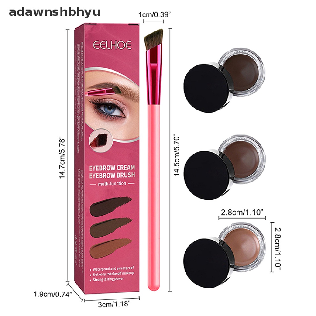 Kem Nhuộm Lông Mày Chống Thấm Nước Lâu Trôi Kèm Cọ Thương Hiệu adawnshbhyu