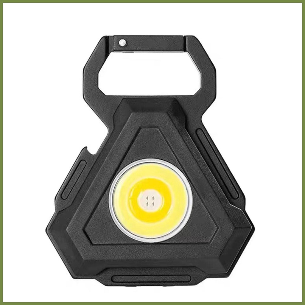 Móc Khóa Đèn Pin Mini COB 500Lm Hình Tam Giác Bỏ Túi Tiện Dụng
