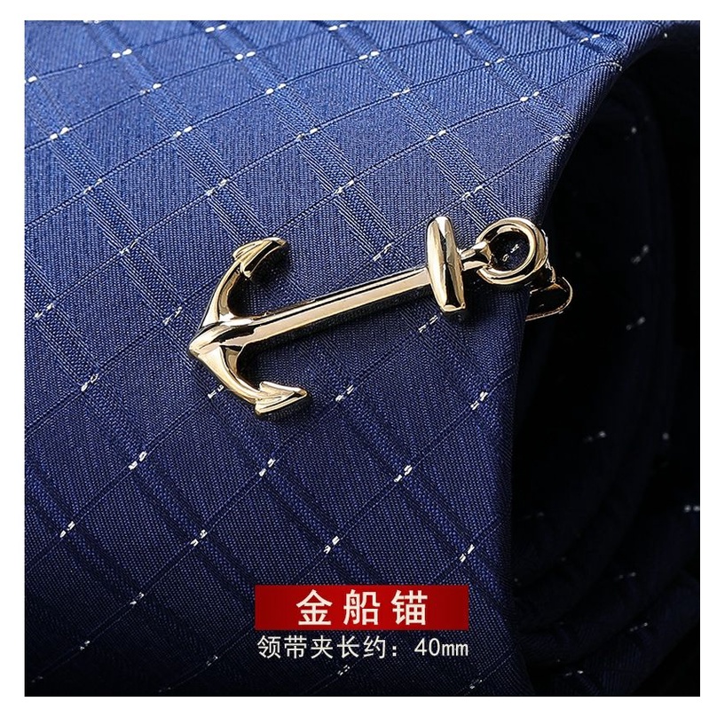 Kẹp Cà Vạt Hình Mỏ Neo Màu Vàng Phong Cách Doanh Nhân Thời Trang Cho Nam Và Nữ