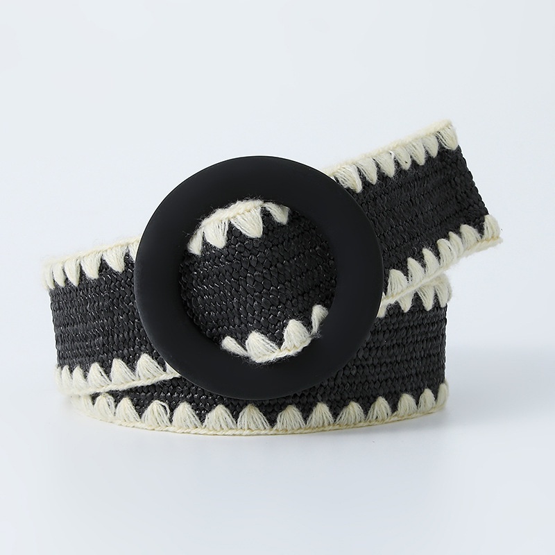 1 Cuộn Dây Thắt Lưng Co Giãn Bằng Sợi Cỏ PP Màu Kẹo Ngọt Thời Trang Đi Biển Mùa Hè Dành Cho Nữ