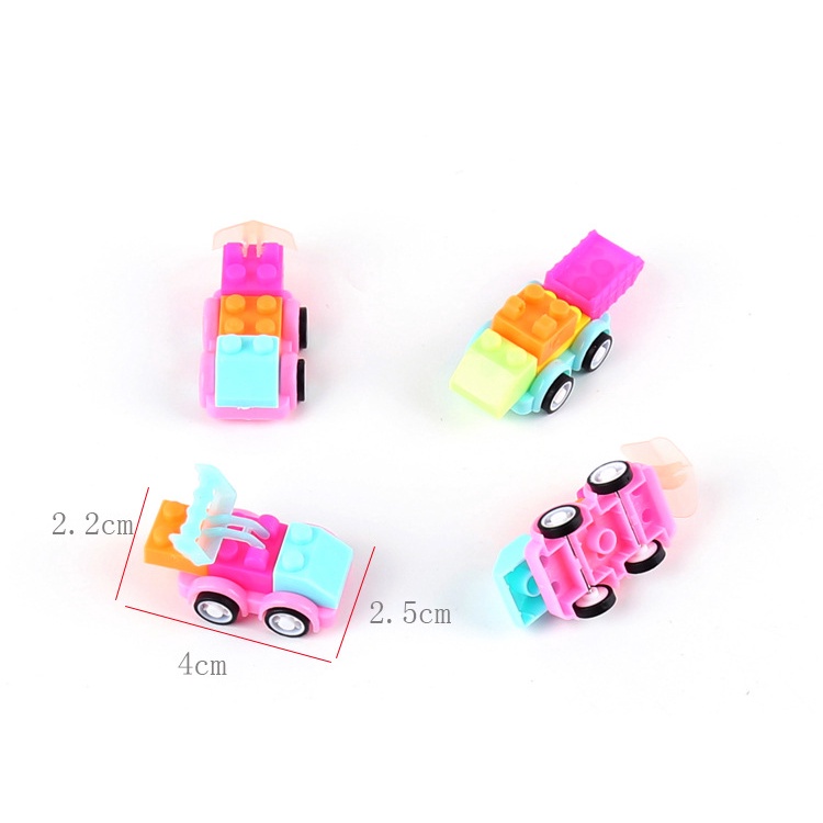 Đồ Chơi Lắp Ráp Mô Hình Xe Hơi Hoạt Hình Mini Dễ Thương