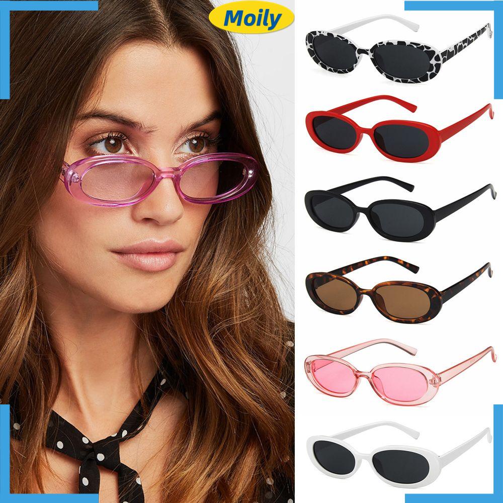 Kính Râm Gọng Oval Nhỏ Chống Tia Uv400 Cho Nữ