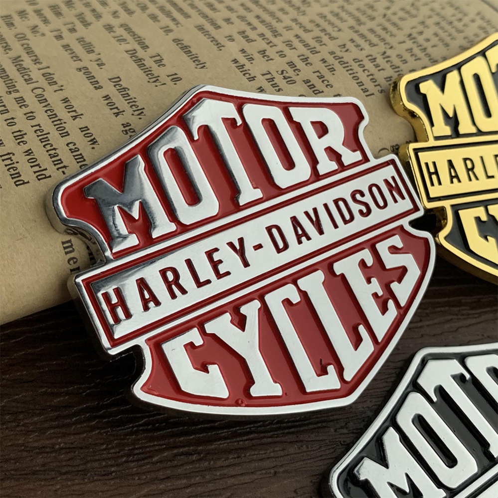Miếng Dán Kim Loại In Logo HARLEY Kỷ Niệm 100 Năm 110 Bằng Hợp Kim Kẽm Trang Trí Xe Mô Tô HARLEY-Davidson