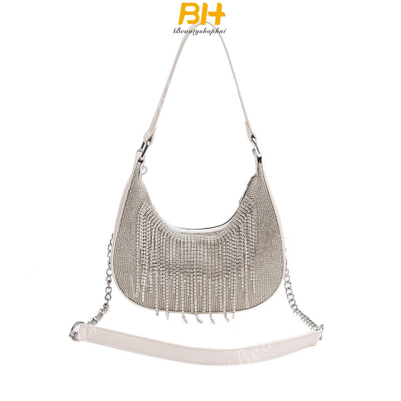 Túi Xách Đeo Vai Phối Tua Rua Thời Trang Pháp Quý Phái Dành Cho Nữ 2023