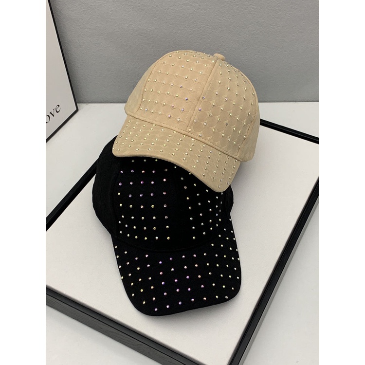 Mũ Lưỡi Trai Chống Nắng Đính Kim Cương Thời Trang Hàn Quốc Dành Cho Nữ