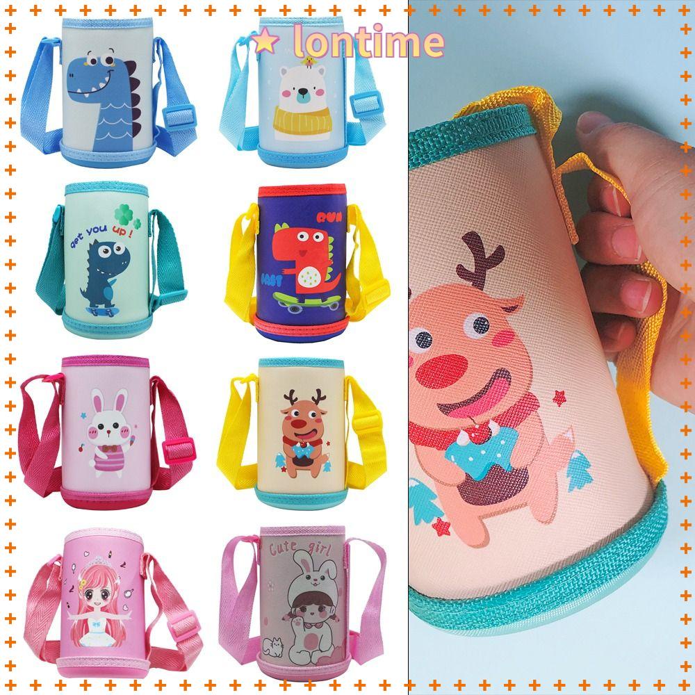 Bộ 2 Túi Đựng Bình Nước Cách Nhiệt Họa Tiết Hoạt Hình Cho Bé Ốp