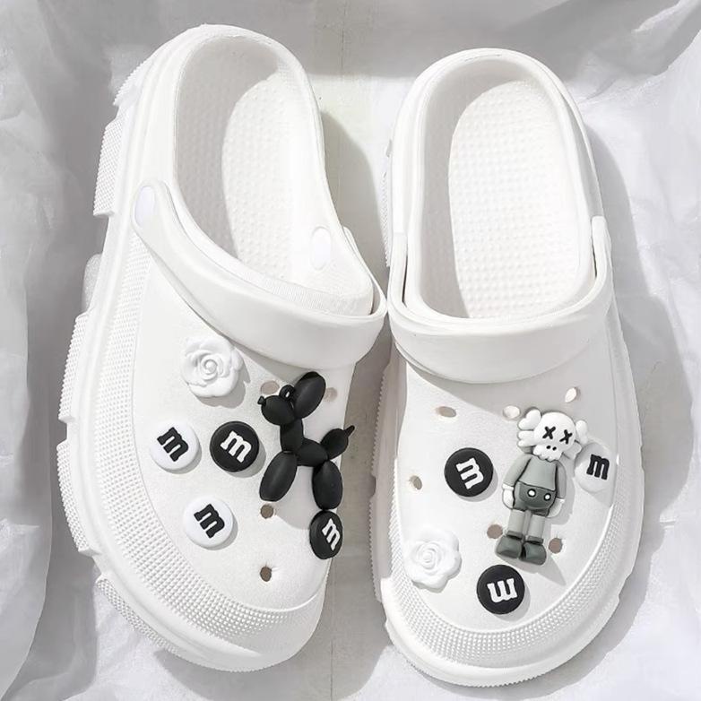 Dép Quai Ngang Đế Xuồng Họa Tiết Sesame Street Dễ Thương Cho Nữ crocs dép bánh mì nữ