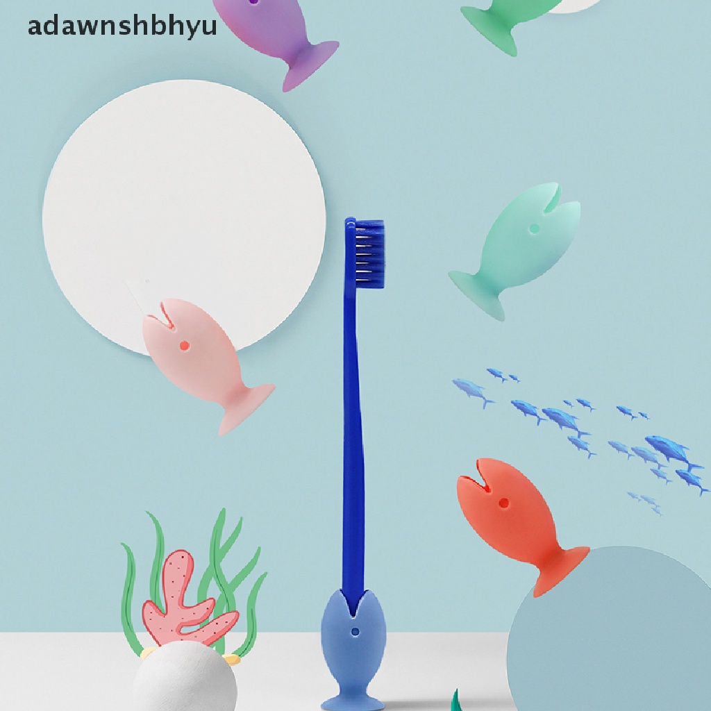 Giá Đỡ Bàn Chải Đánh Răng Bằng Silicon Hình Cá Mini 45mm