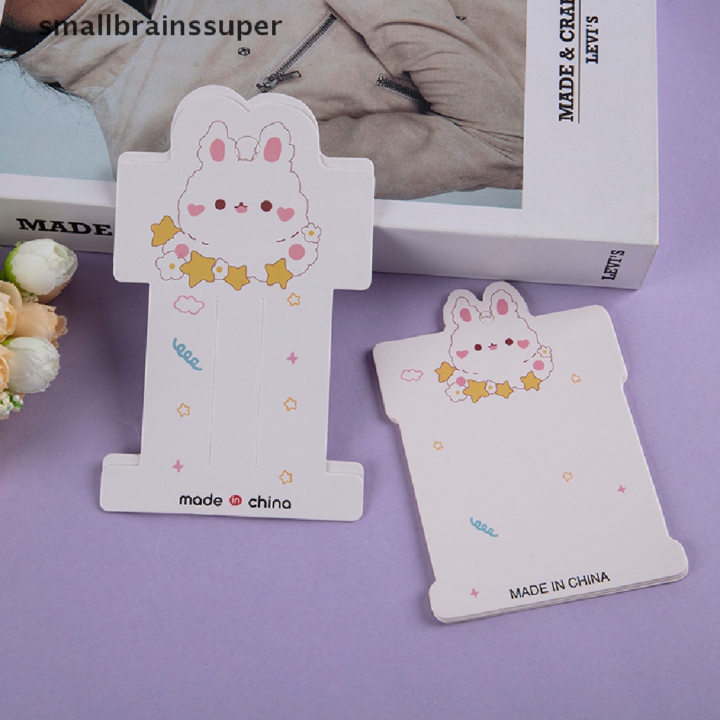 Set 50 Thẻ Giấy In Hình Thỏ Hoạt Hình Trang Trí Tóc / Vòng cổ / Vòng Tay / Dây Buộc Tóc Cho Người Lớn Và Trẻ Em