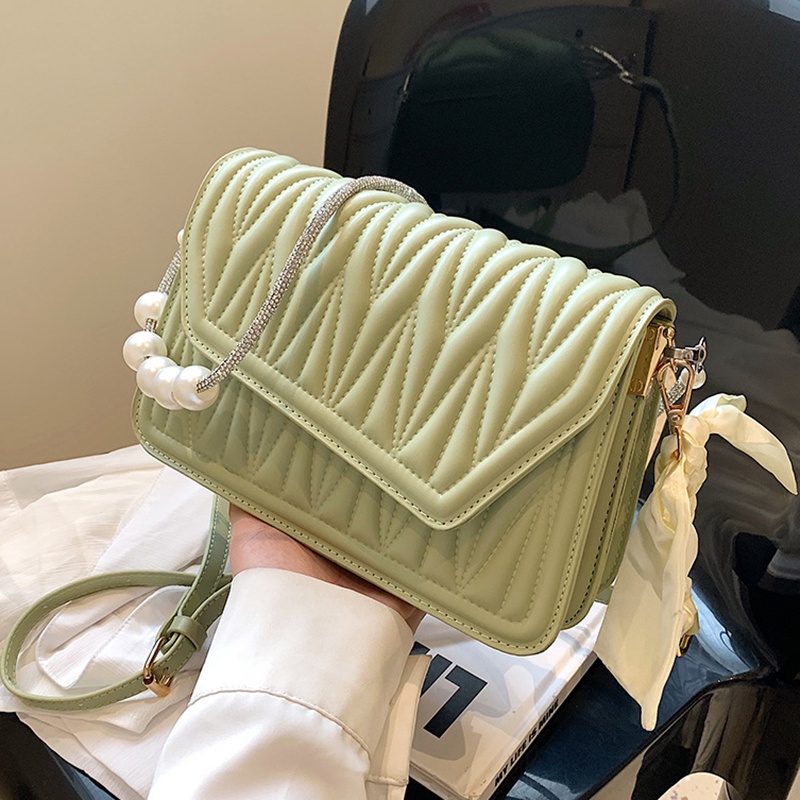 Ielgy niche Túi Đeo Vai Kết Cấu Tinh Tế Đa Năng Phong Cách Ngoại Quốc Cho Nữ